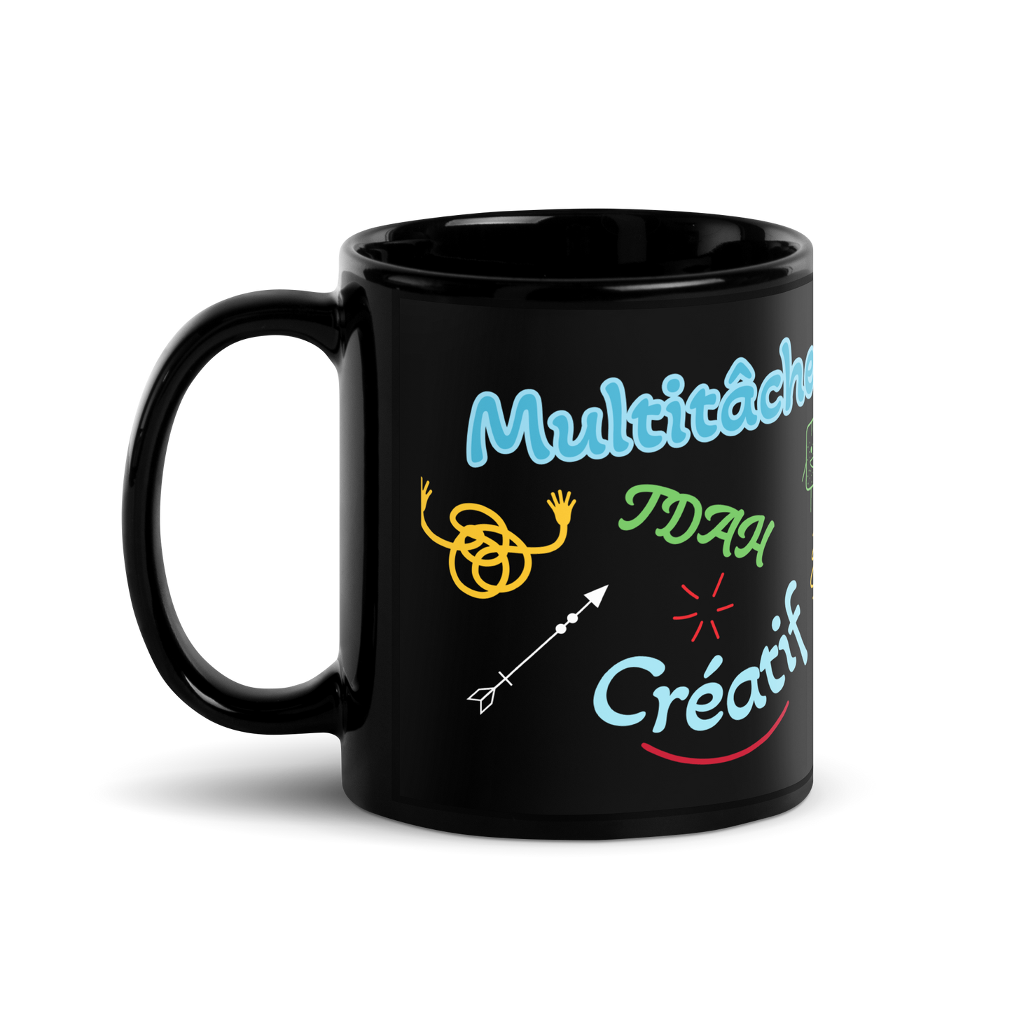 Mug brillant noir " créatif"